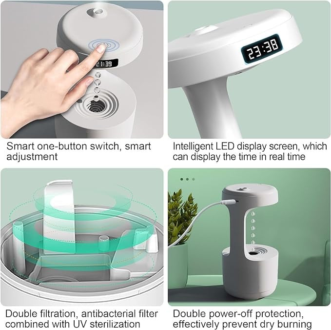 Antigravity Humidifier With Ultra-Quiet Performance