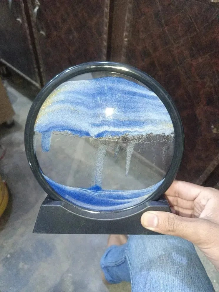 3D Moving Sand Art Lamp With Stand